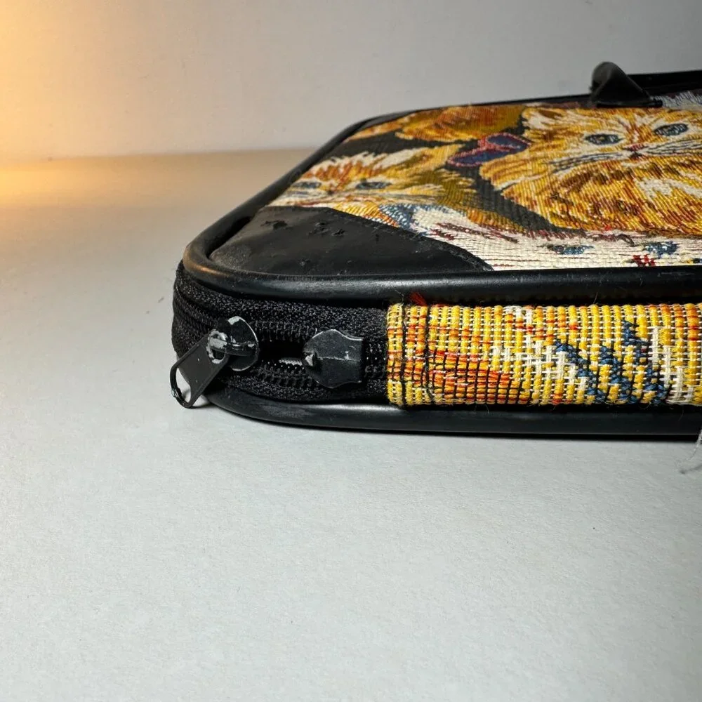 Vintage Tapestry Cat Laptop Case or Briefcase